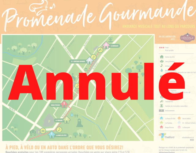 Annulation de la Promenade Gourmande